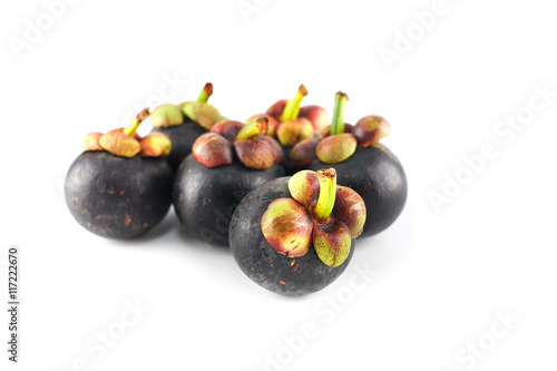 Mangosteen Isolated, White Background