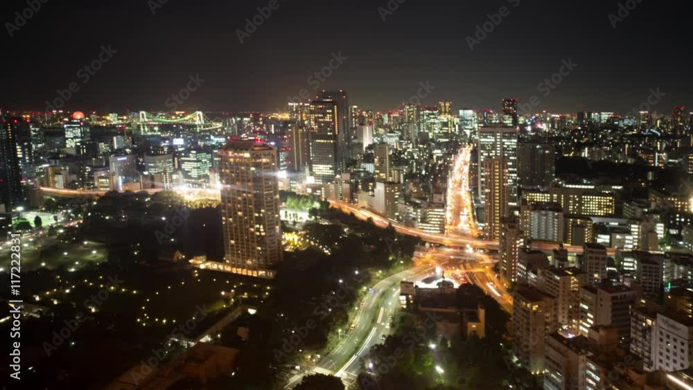 tokyo skyline from high up observation point tokyo skyline from high up observation point