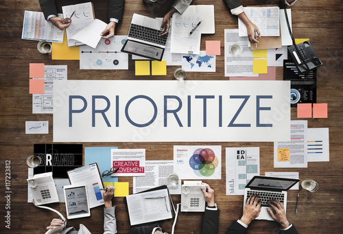 Prioritize Emphasize Efficiency Important Task Concept photo