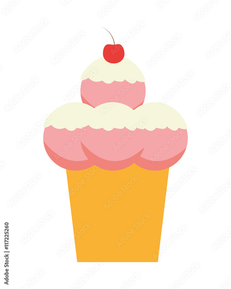 flat design ice cream cone icon vector illustration flat design ice cream cone icon vector illustration