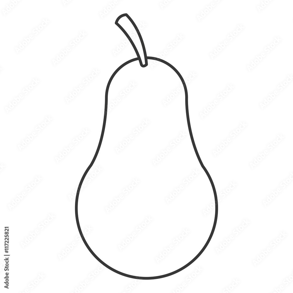 flat design whole pear icon vector illustration flat design whole pear icon vector illustration