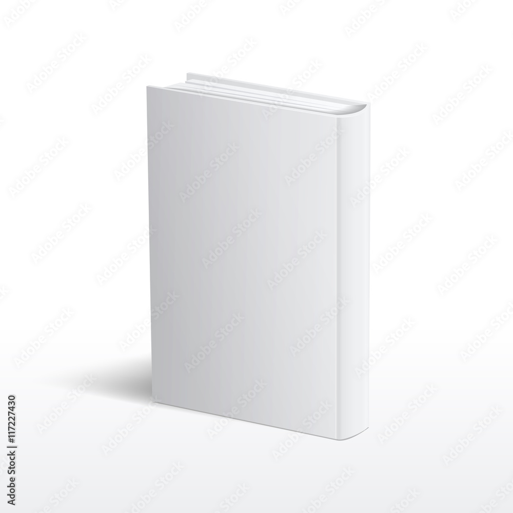 Blank vertical white book cover vector template Blank vertical white book cover vector template