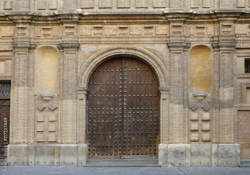 Main door and wall of 