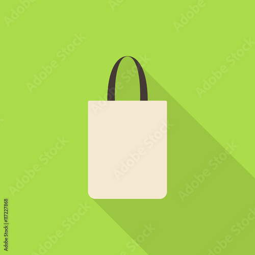 Fabric bag, Cotton bag, Eco bag icon - Vector
