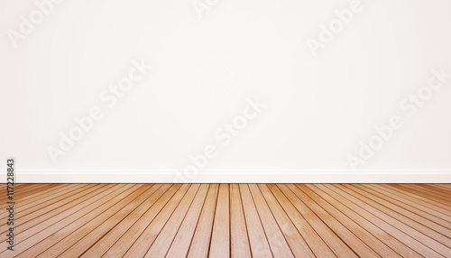 wood floor with white wall