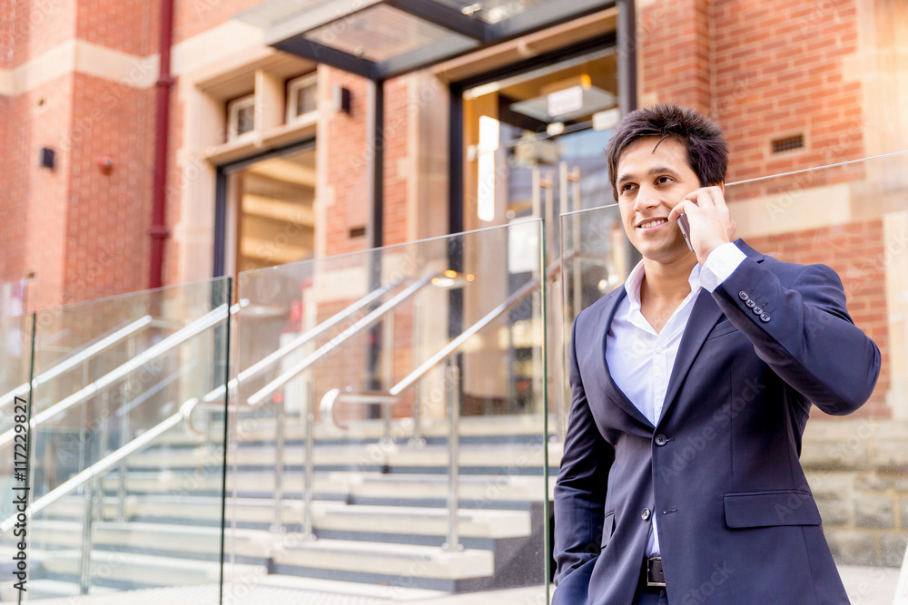 Portrait of confident businessman outdoors Portrait of confident businessman outdoors