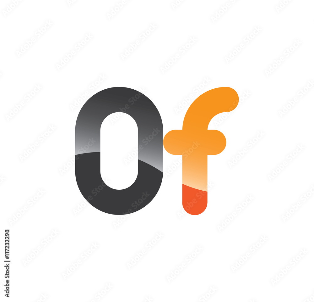 0f initial grey and orange with shine 0f initial grey and orange with shine