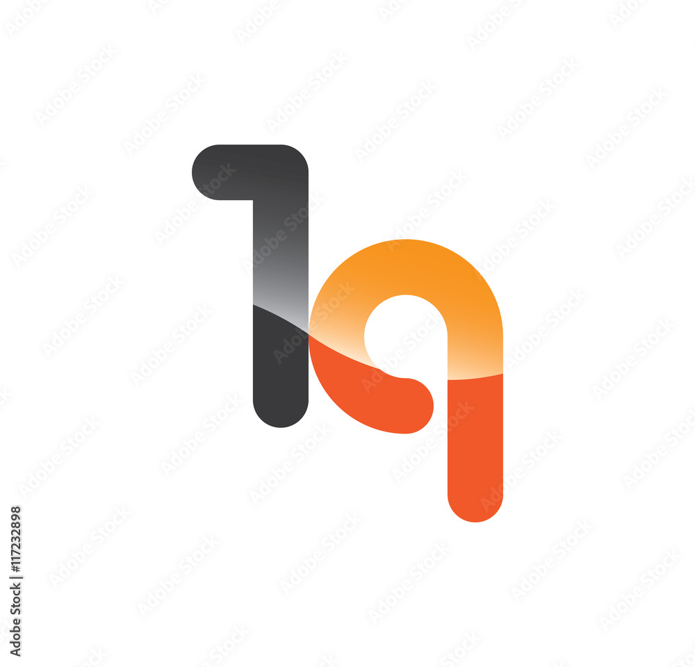 1q initial grey and orange with shine 1q initial grey and orange with shine
