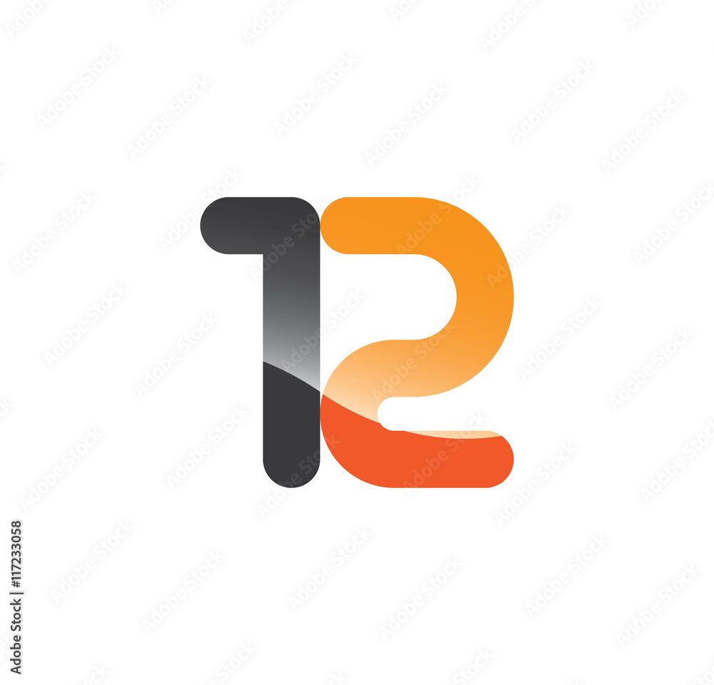 12 initial grey and orange with shine 12 initial grey and orange with shine
