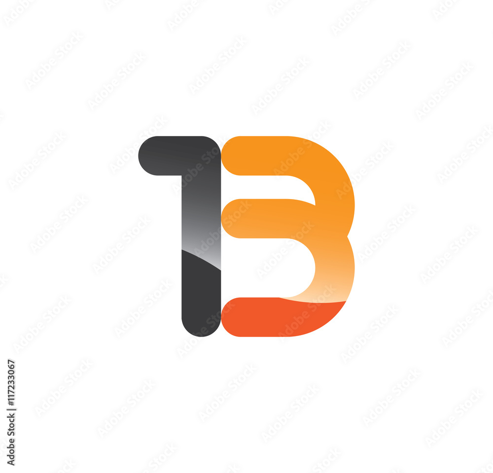 13 initial grey and orange with shine 13 initial grey and orange with shine