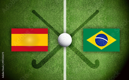 Spain vs Brazil Field Hockey