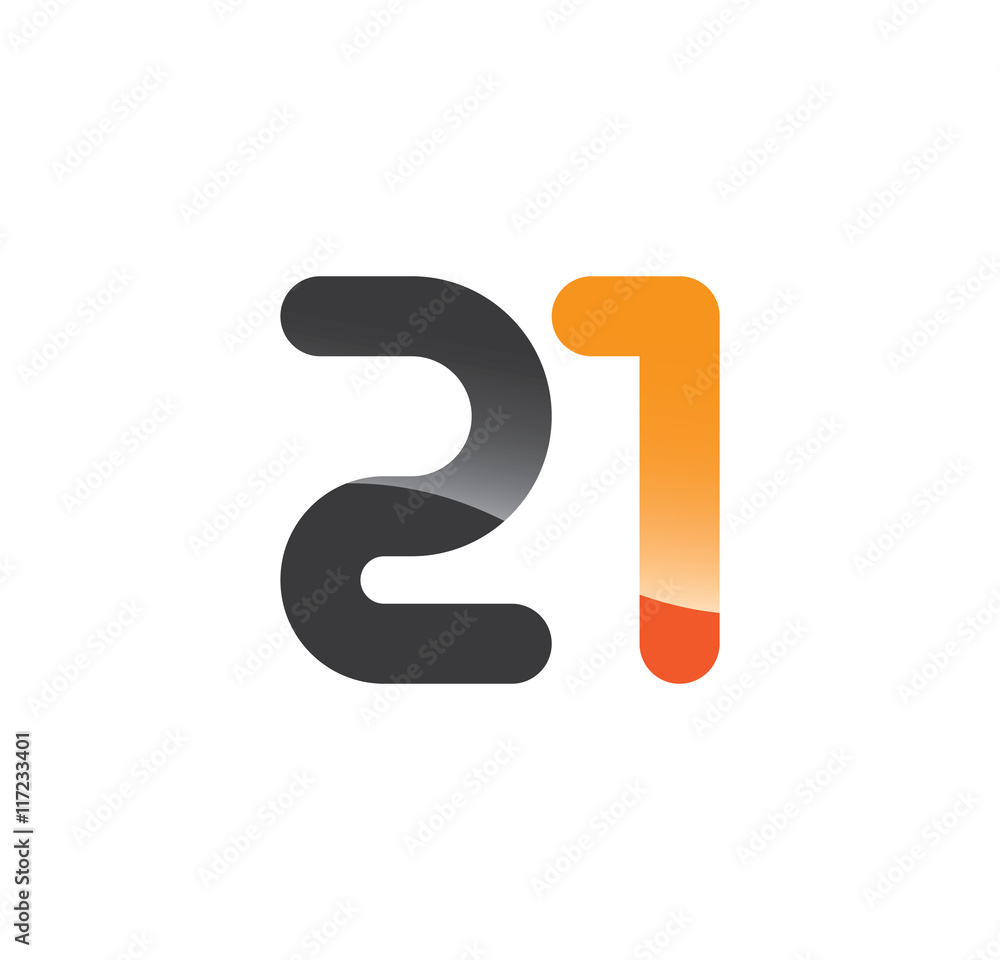 21 initial grey and orange with shine 21 initial grey and orange with shine