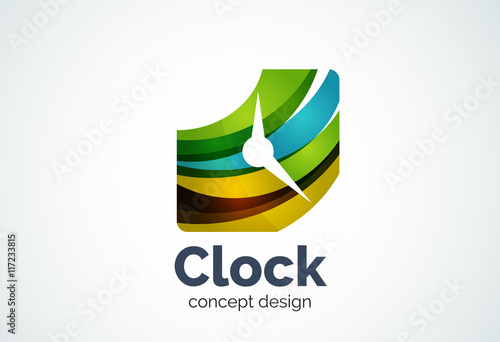 Free Download Clock logo template, time management business concept - GFXLoad