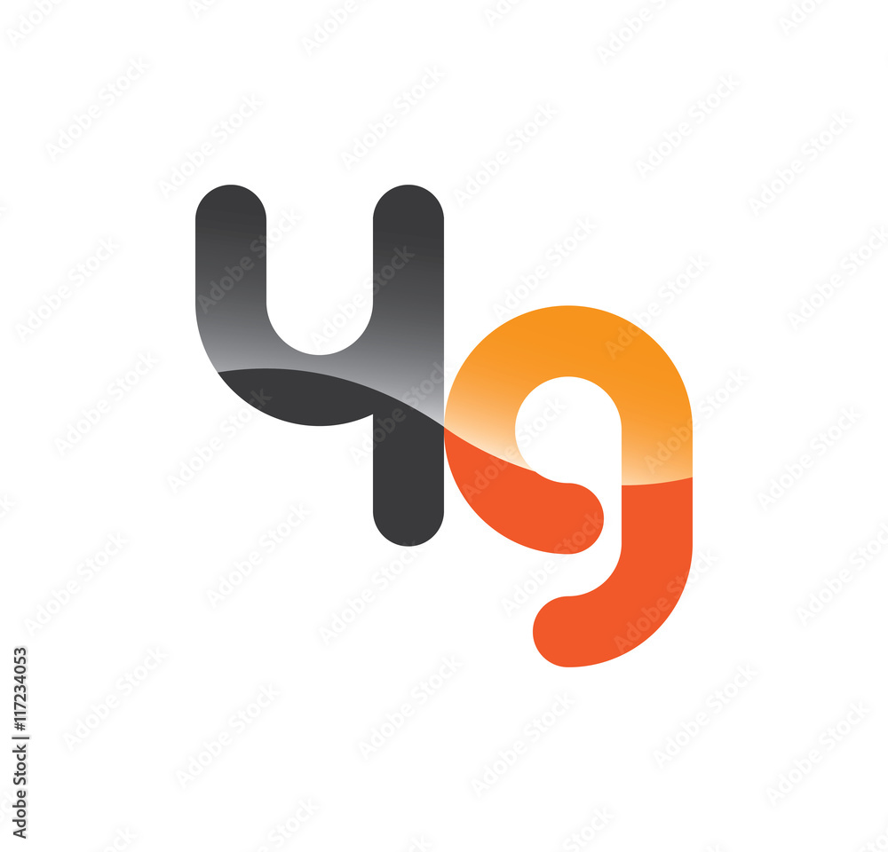 4g initial grey and orange with shine 4g initial grey and orange with shine