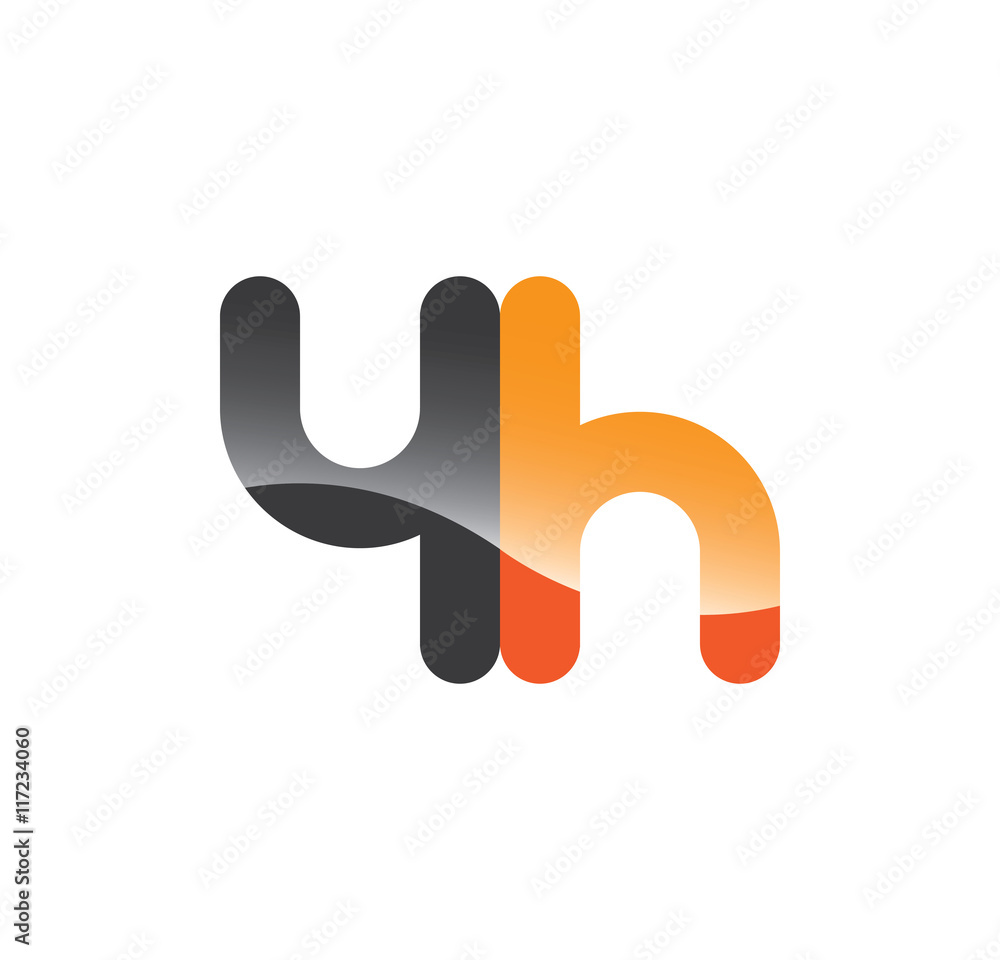 4h initial grey and orange with shine 4h initial grey and orange with shine