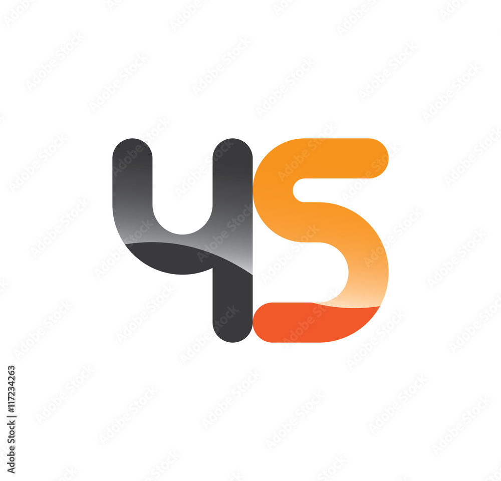45 initial grey and orange with shine 45 initial grey and orange with shine