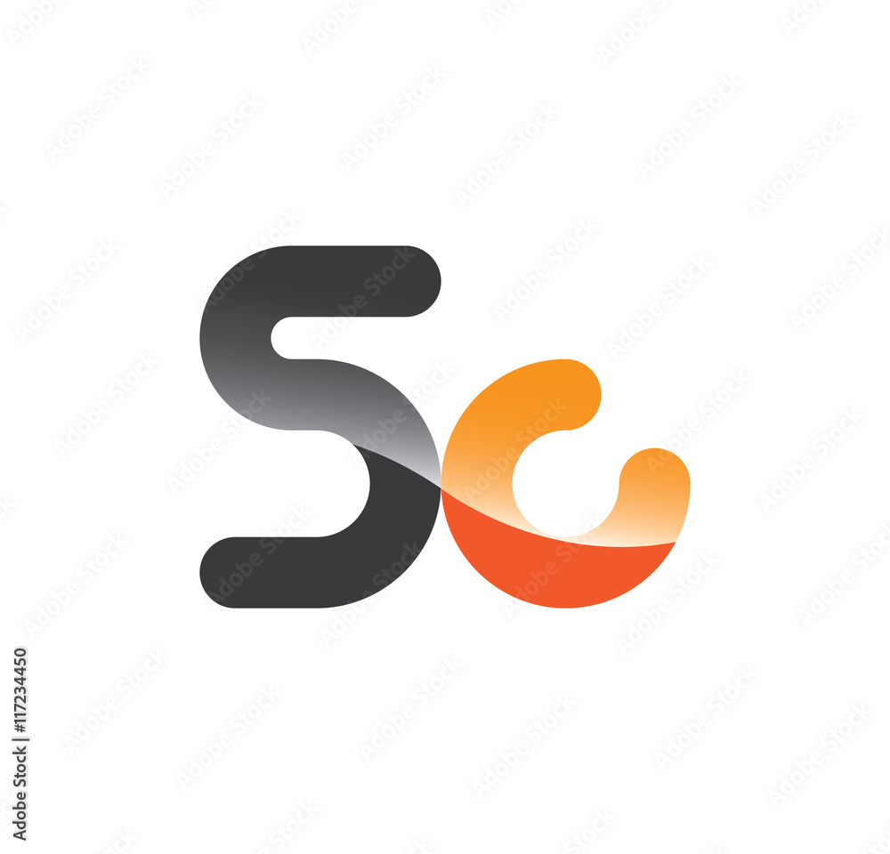 5c initial grey and orange with shine 5c initial grey and orange with shine