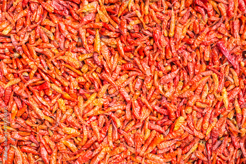 Red dry Thai chili can use for background