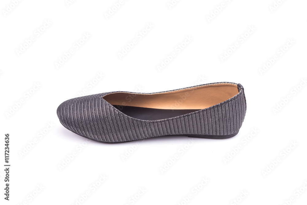 New black lady shoes isolated on white New black lady shoes isolated on white