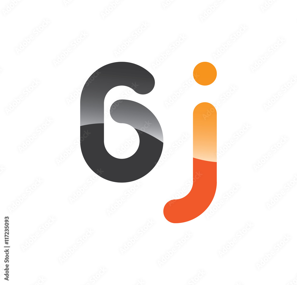 6j initial grey and orange with shine 6j initial grey and orange with shine