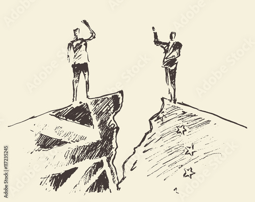 Sketch Brexit UK EU referendum vector illustration