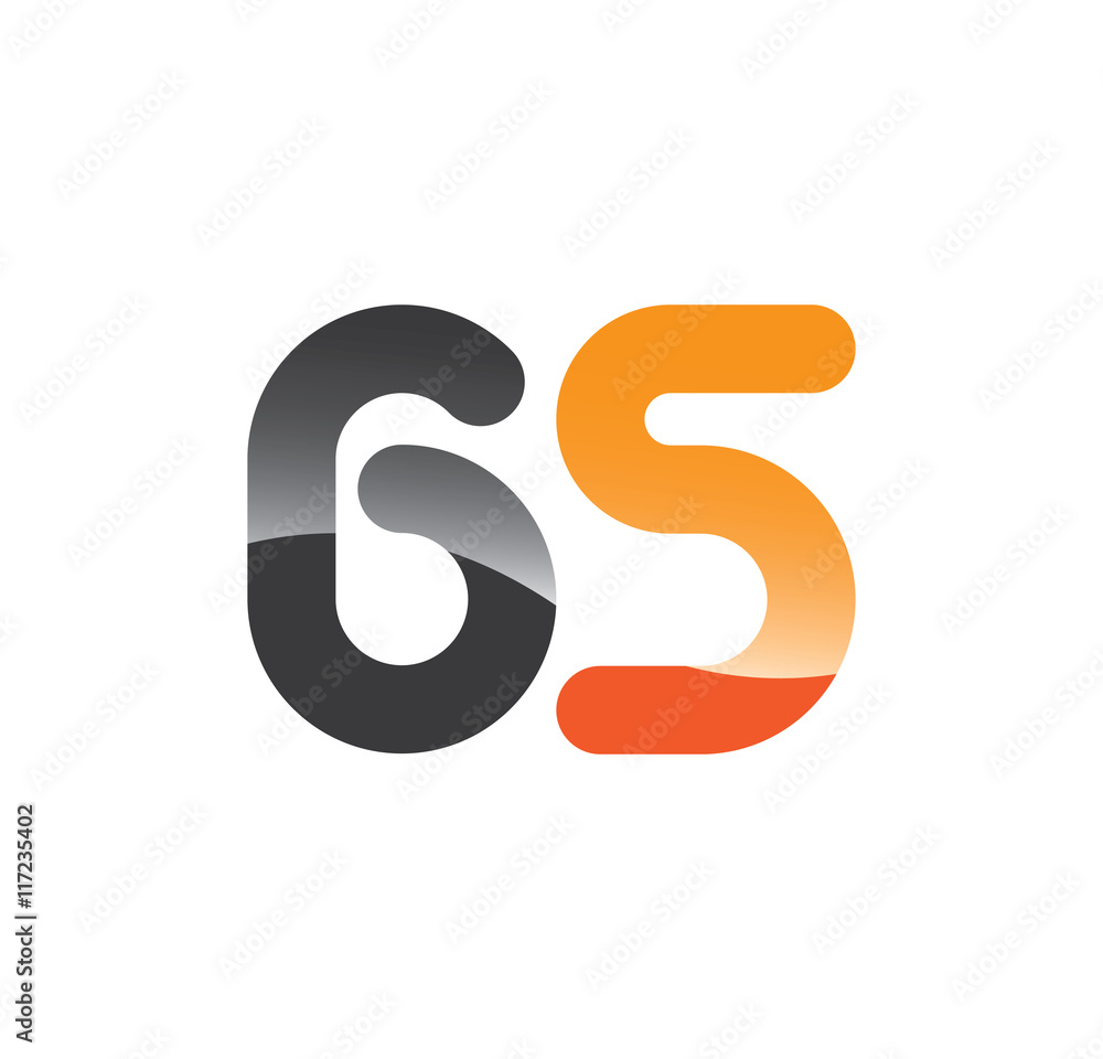 65 initial grey and orange with shine 65 initial grey and orange with shine