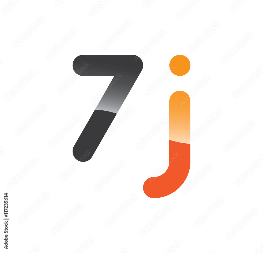 7j initial grey and orange with shine 7j initial grey and orange with shine
