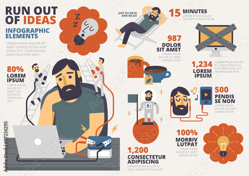 Run Out of Ideas Infographic Elements