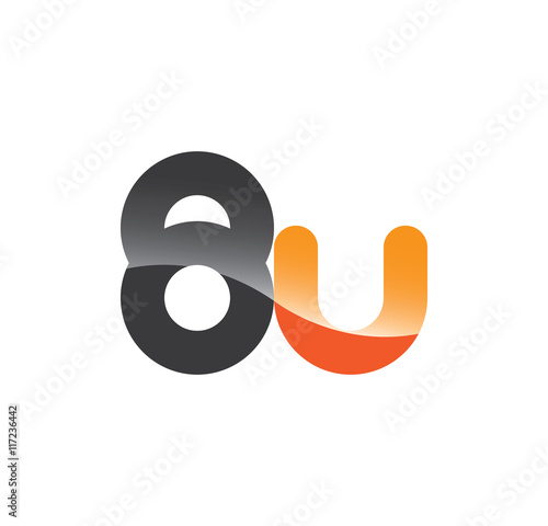 8u initial grey and orange with shine