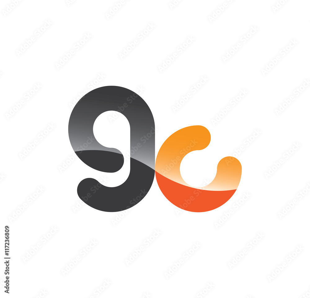 9c initial grey and orange with shine 9c initial grey and orange with shine