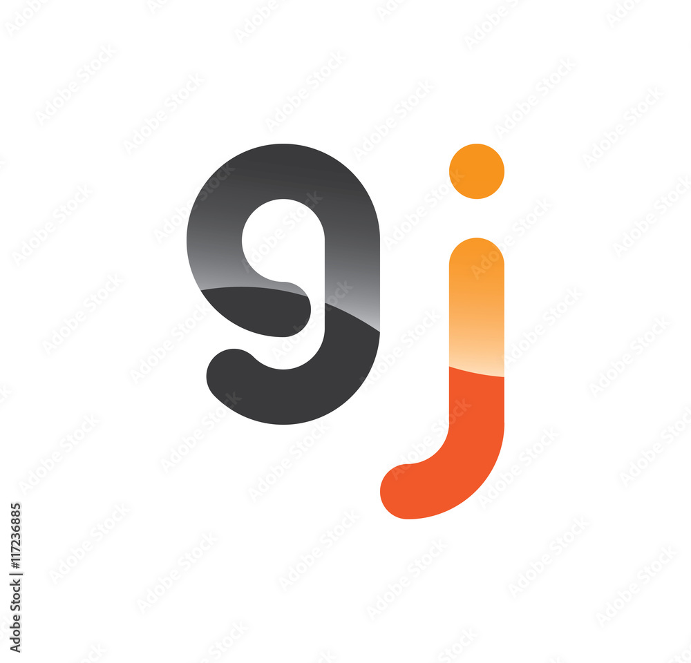 9j initial grey and orange with shine 9j initial grey and orange with shine