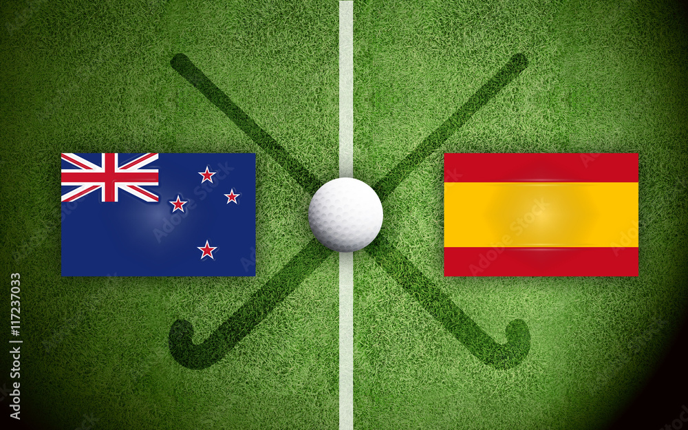 Obraz premium New Zealand vs Spain Field Hockey