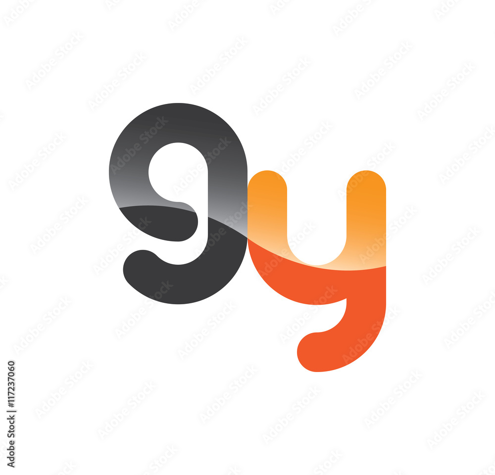 9y initial grey and orange with shine 9y initial grey and orange with shine