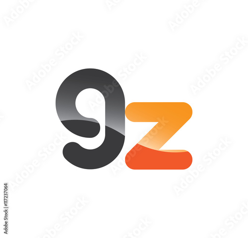 9z initial grey and orange with shine