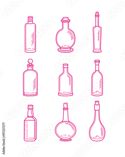 Alcohol bottles  alcohol illustration  alcohol collection