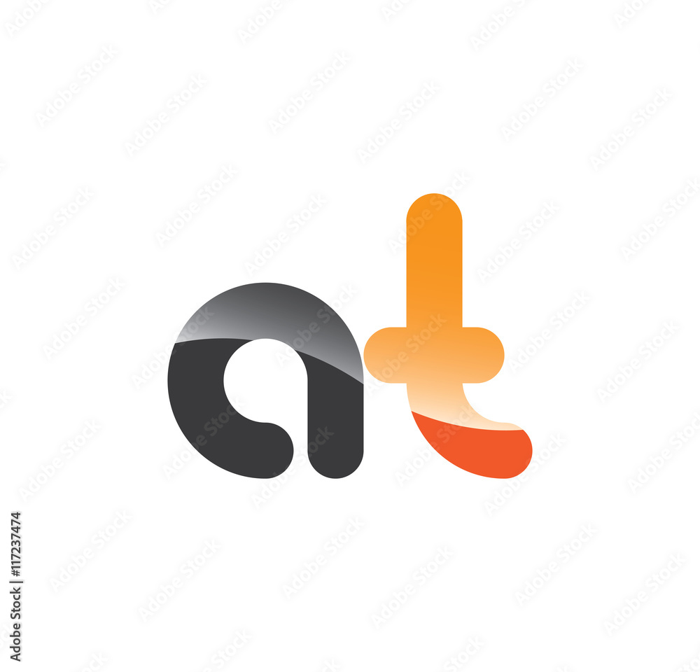 at initial grey and orange with shine at initial grey and orange with shine