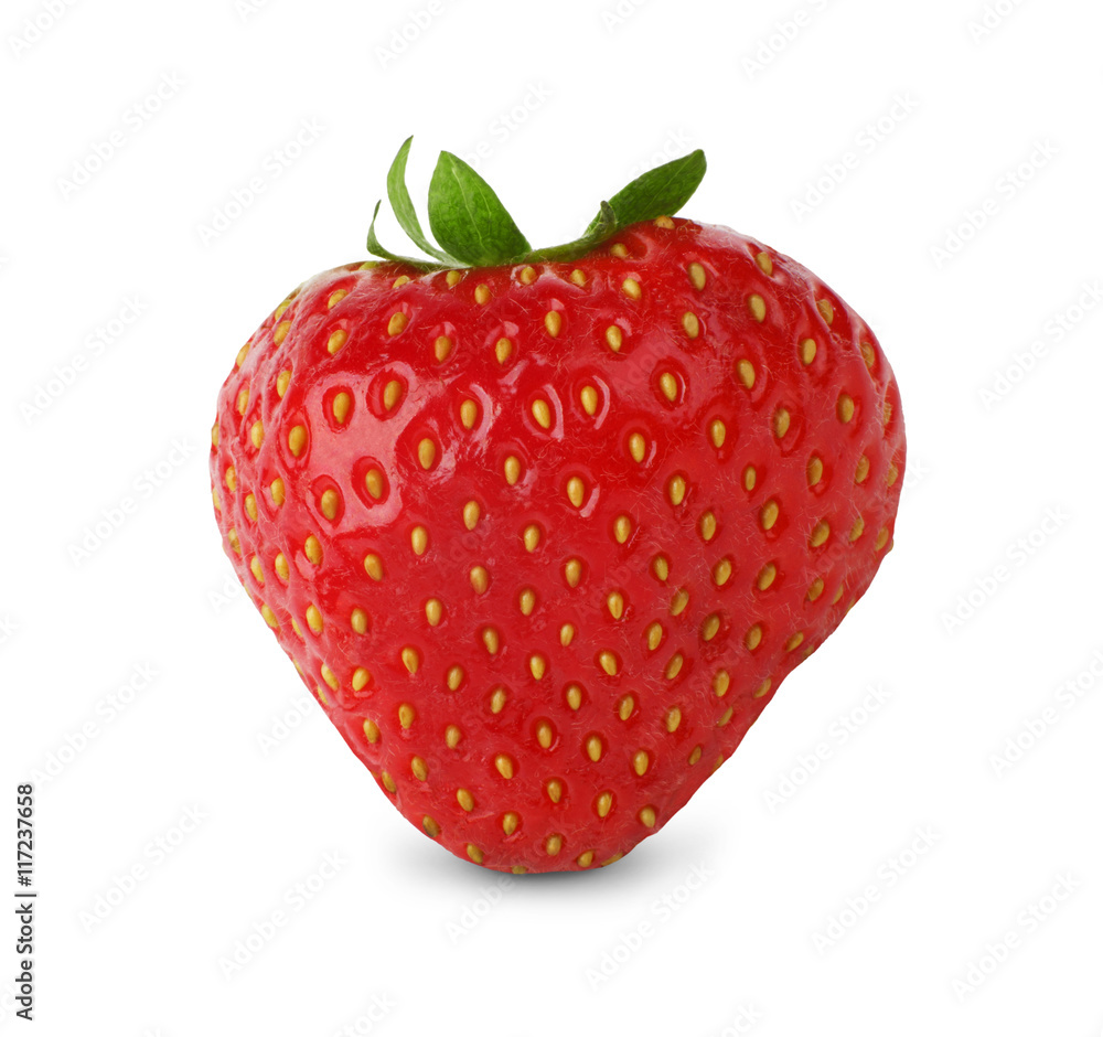 Fresh ripe strawberry closeup isolated on white background Fresh ripe strawberry closeup isolated on white background