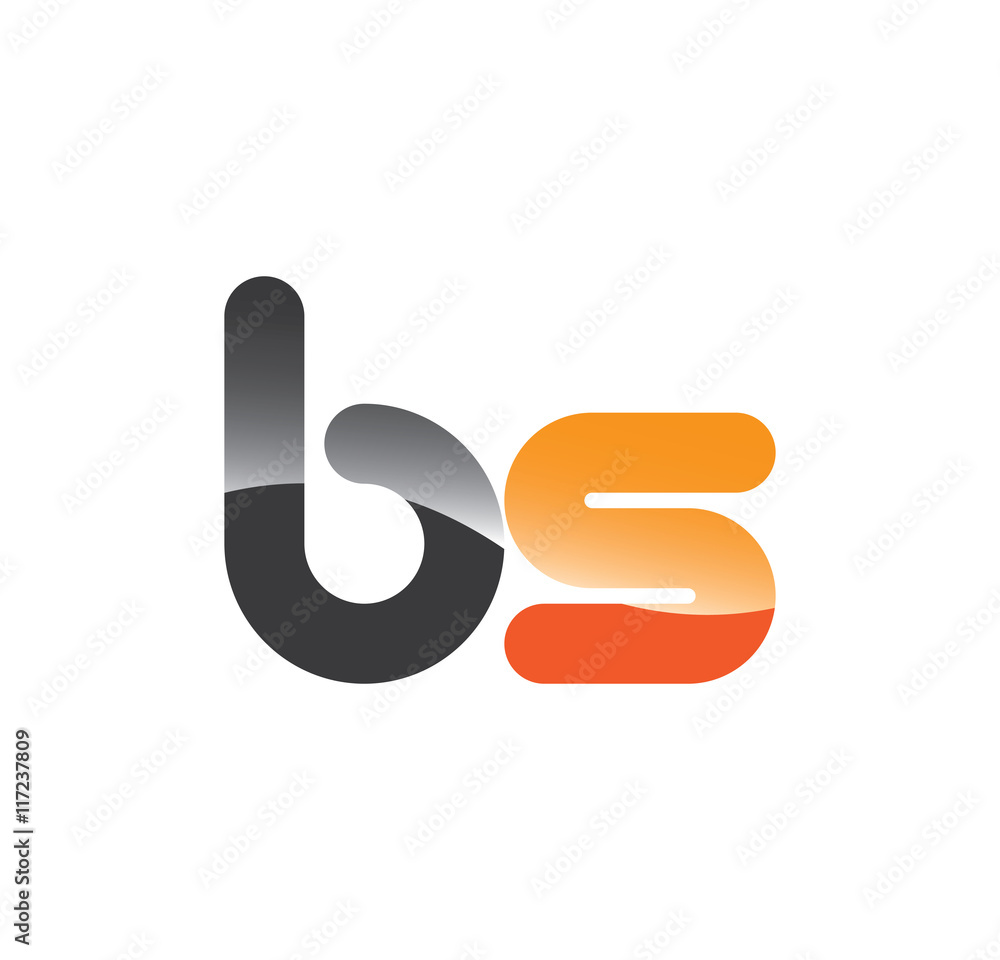 bs initial grey and orange with shine bs initial grey and orange with shine