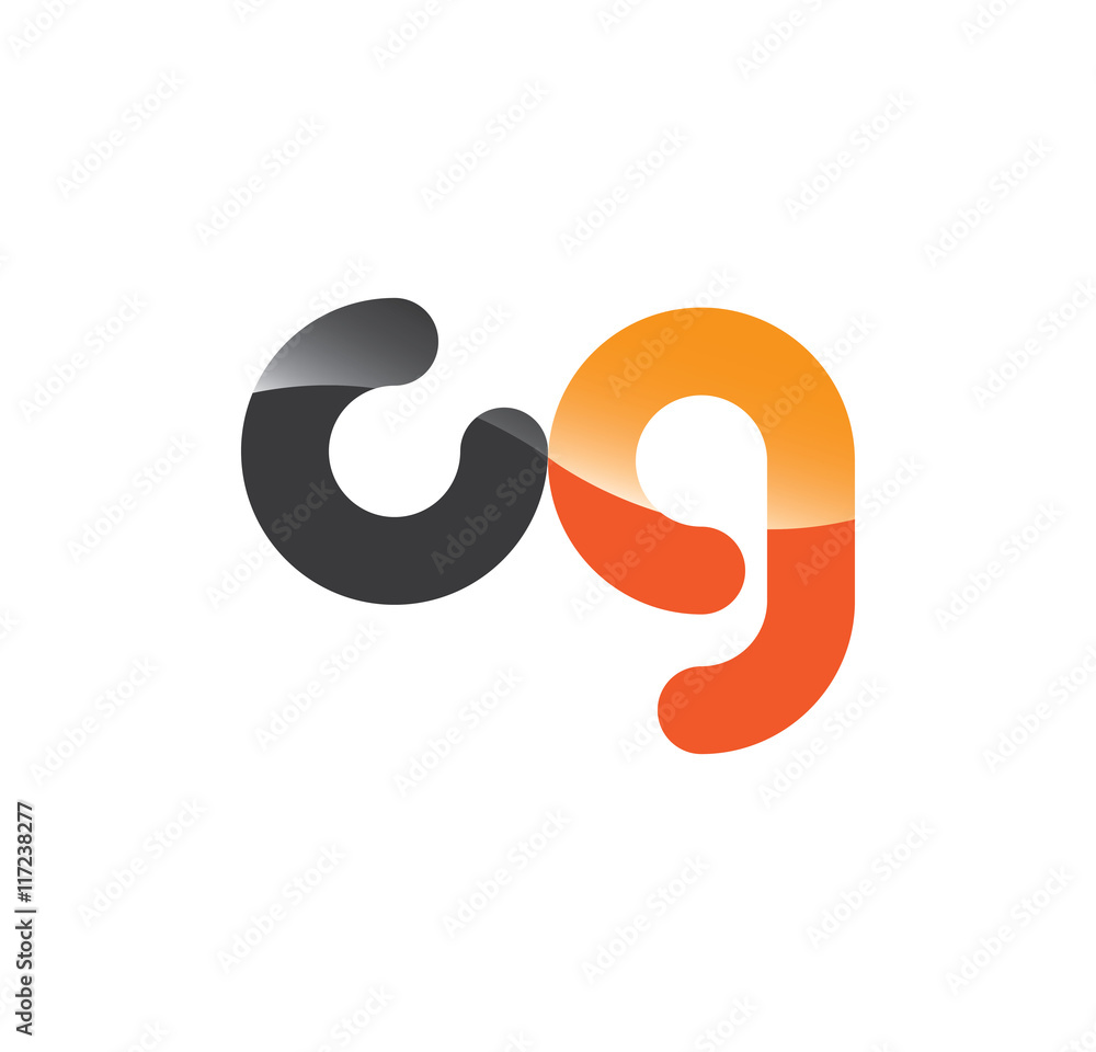 cg initial grey and orange with shine cg initial grey and orange with shine