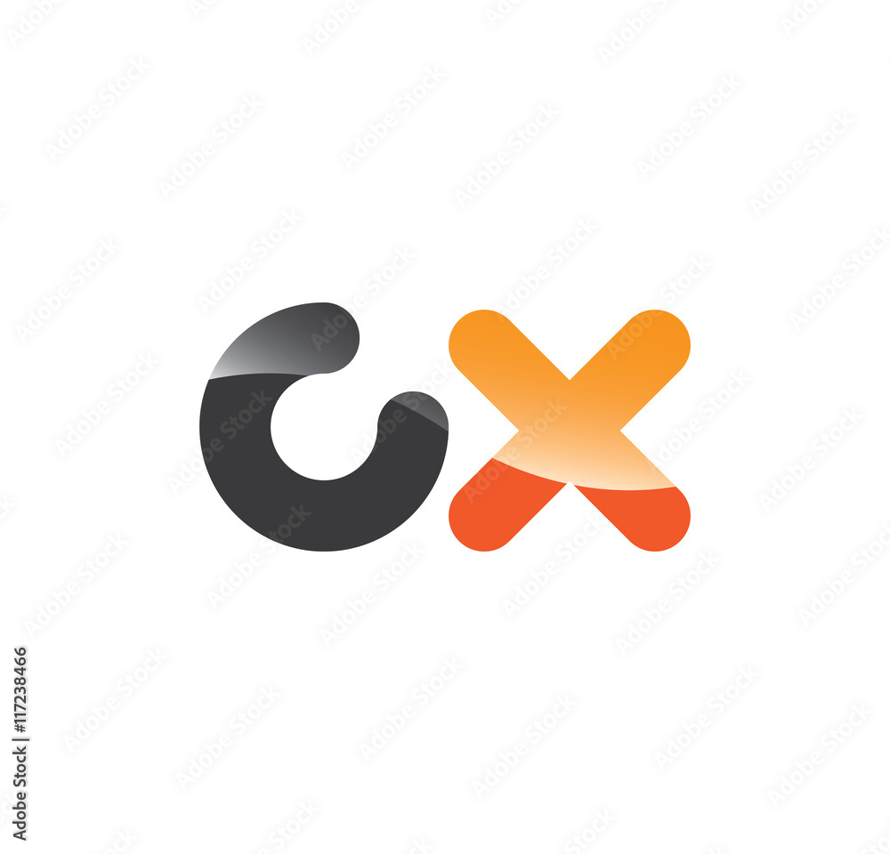 cx initial grey and orange with shine cx initial grey and orange with shine