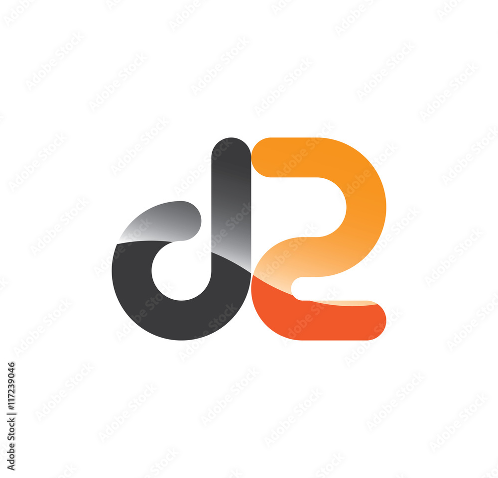 d2 initial grey and orange with shine d2 initial grey and orange with shine