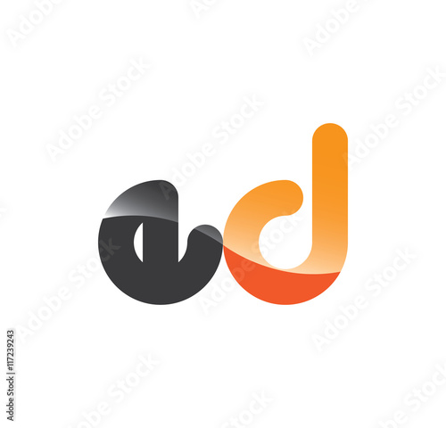 ed initial grey and orange with shine