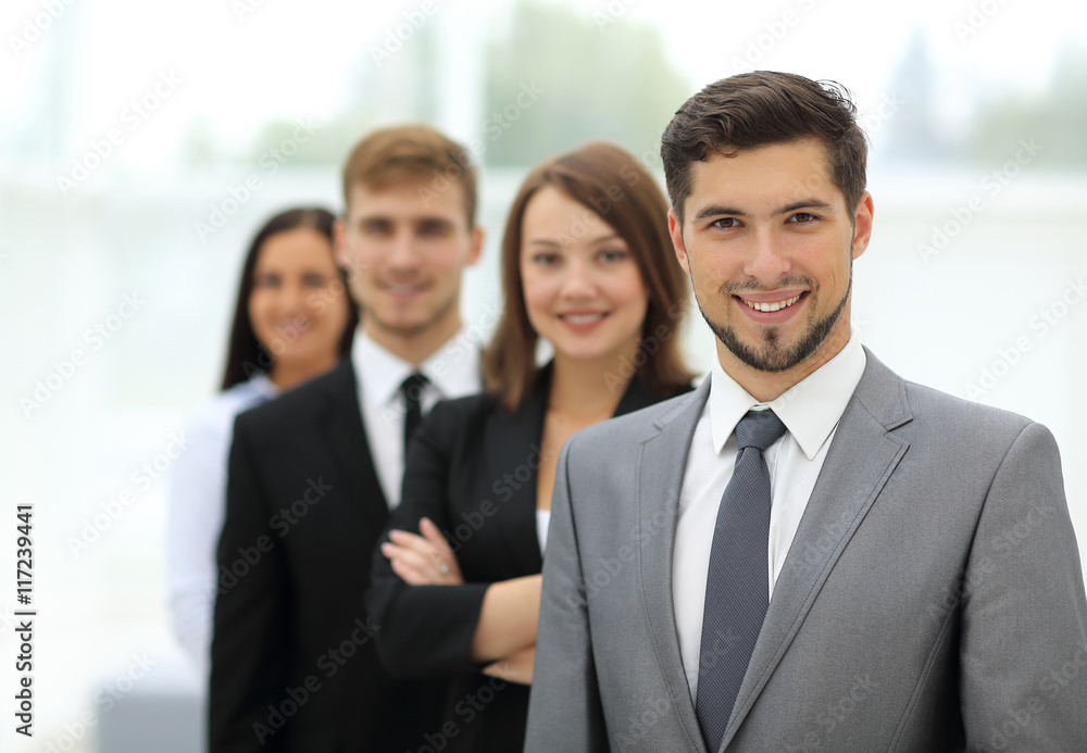 Successful business group working at the office Successful business group working at the office