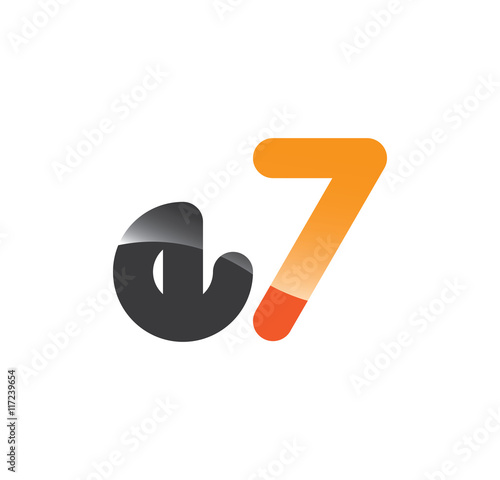 e7 initial grey and orange with shine photo