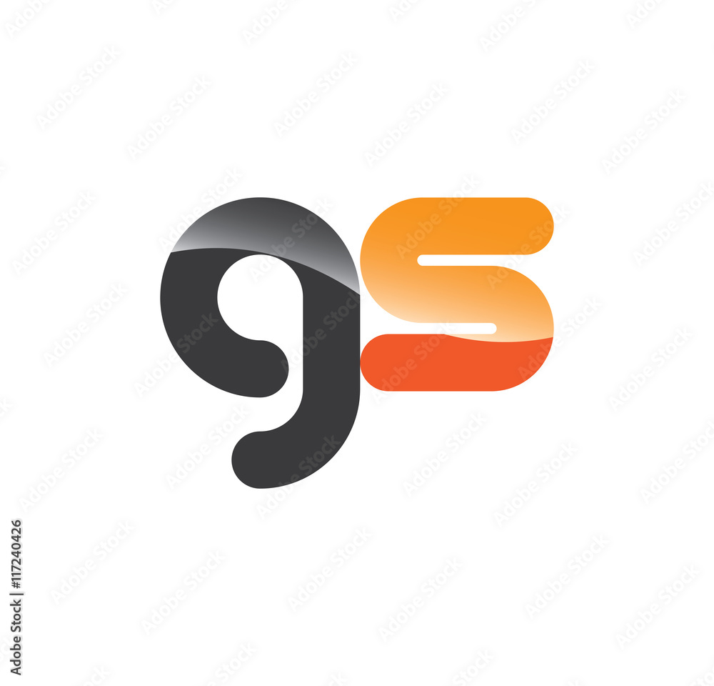 gs initial grey and orange with shine gs initial grey and orange with shine