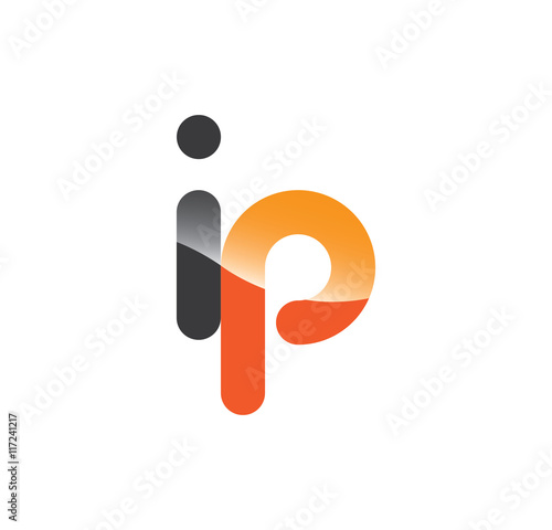 ip initial grey and orange with shine