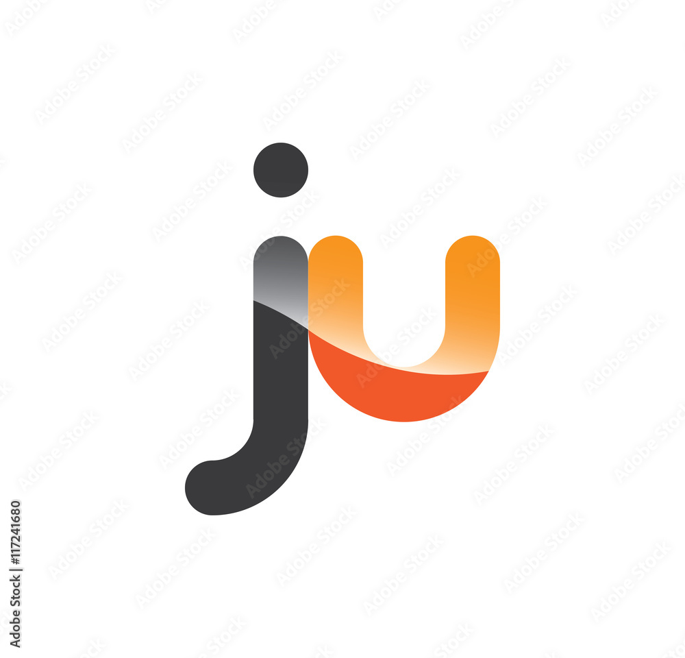 ju initial grey and orange with shine ju initial grey and orange with shine