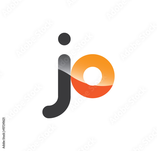 jo initial grey and orange with shine