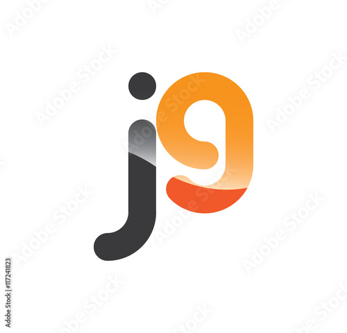 j9 initial grey and orange with shine