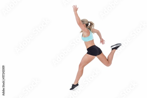 Female athlete jumping © WavebreakmediaMicro